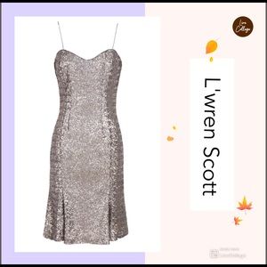 EUC L'Wren Scott Grey Sequin Dress